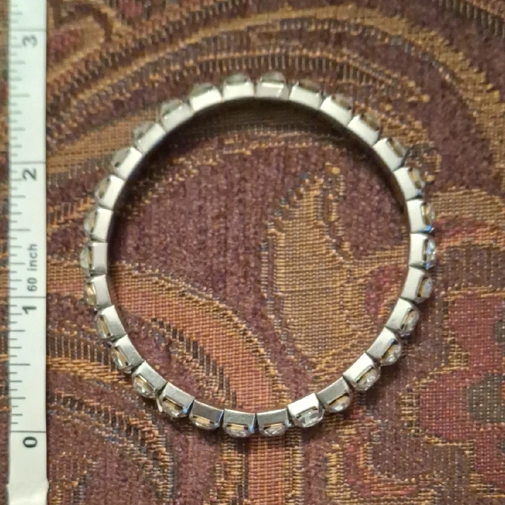 Elegant Silver Crystal Bracelet